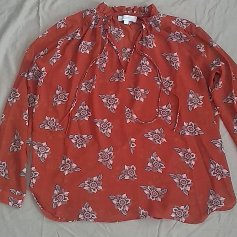 Rust Floral Loft Blouse